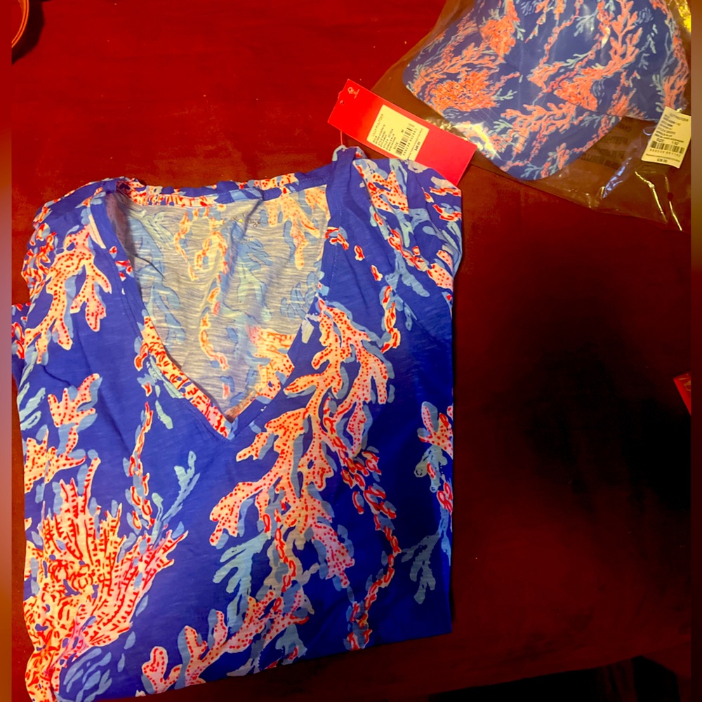 Lilly Pulitzer matching shirt and hat